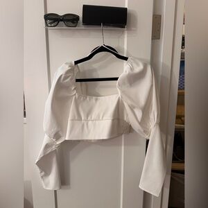 Zara White Crop Top
